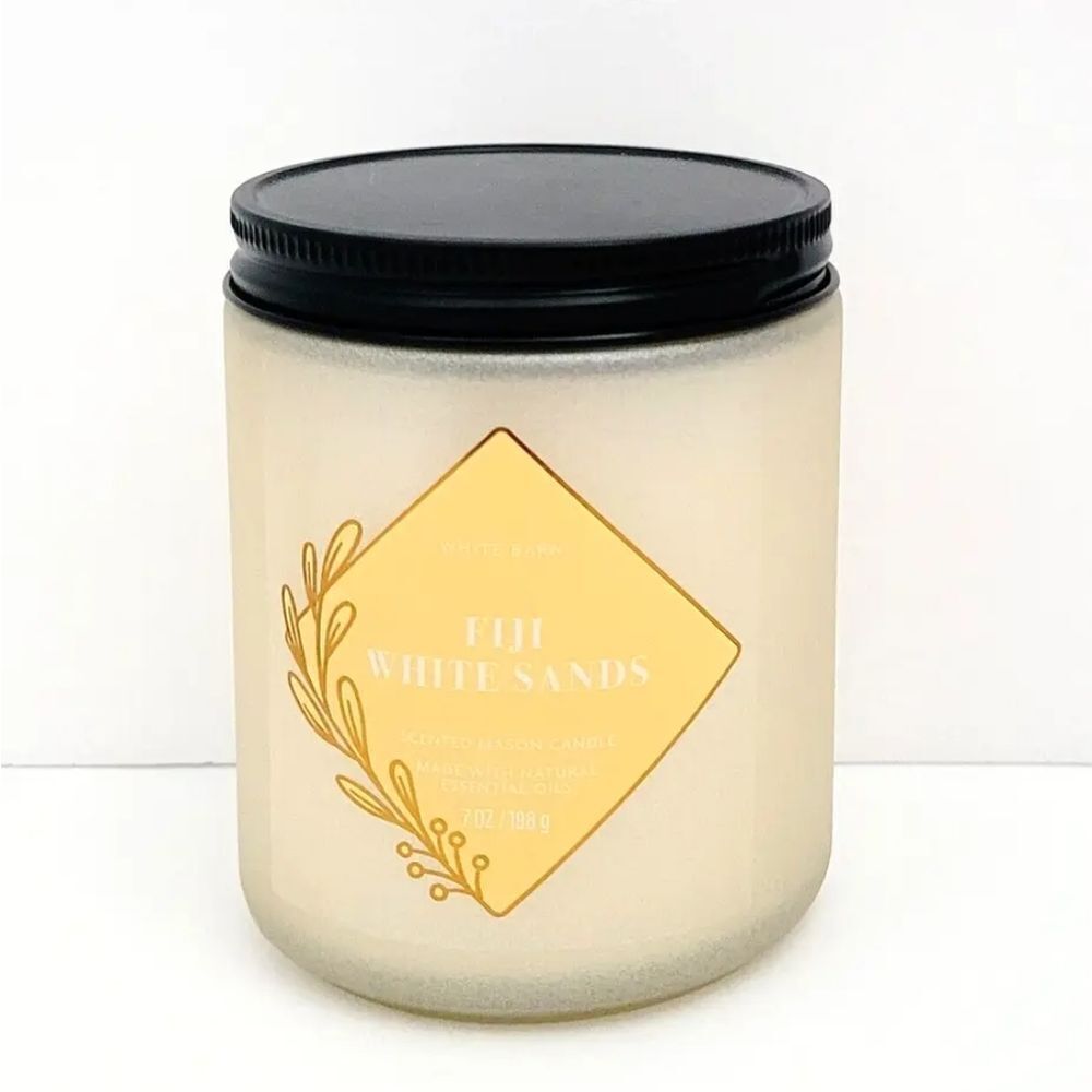 Bath & Body Works Fiji White Sands Single Wick Candle With Essential Oils 7 oz